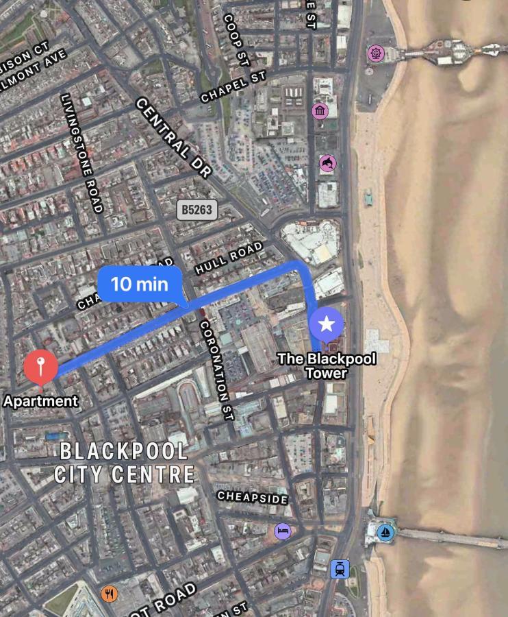 Safari Apartment, Free Parking, 10Min Walk To Blackpool Tower, Sleeps 12 Exteriör bild